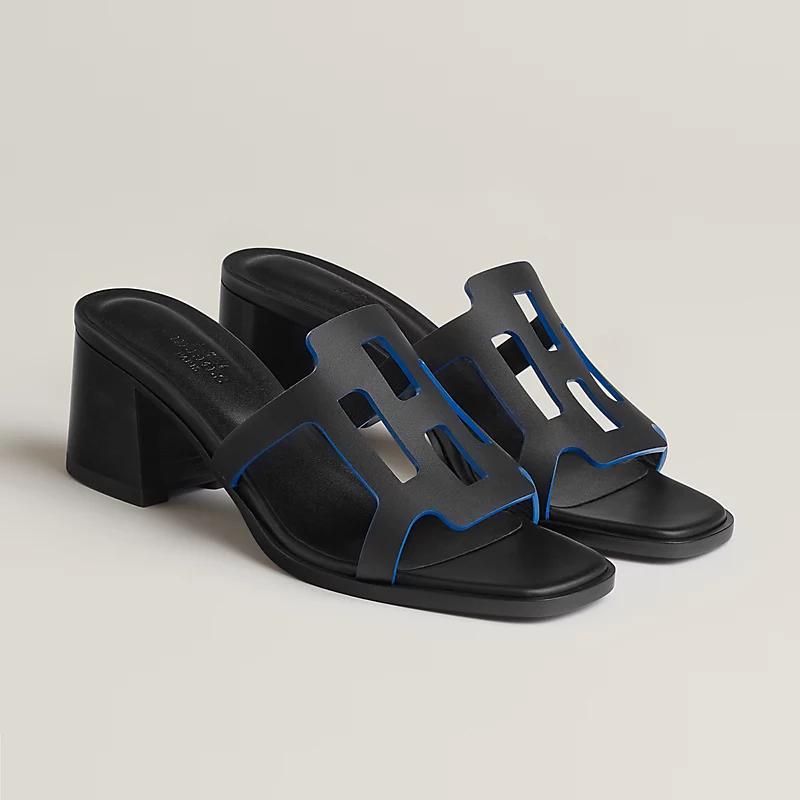 Dép Hermes Izzy 60 Sandal Nữ Đen